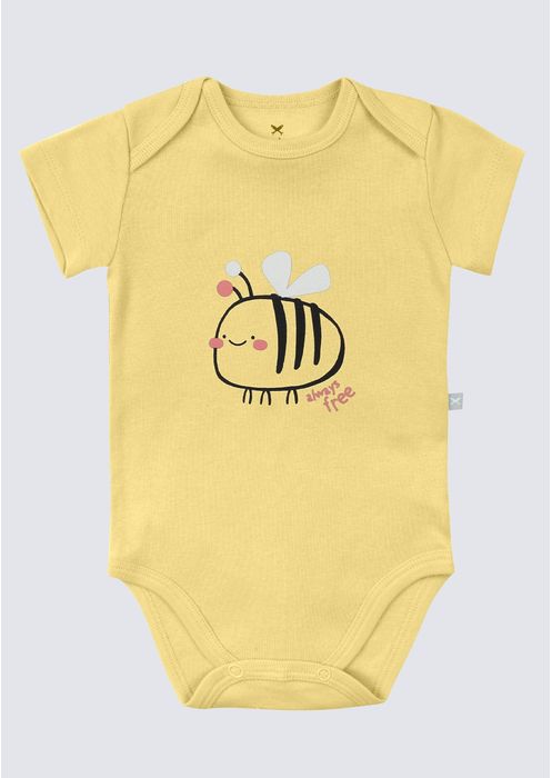Conjunto Longo Bebê Com Body E Calça Hering Kids - Amarelo