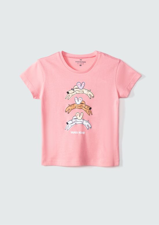 Foto do produto: Blusa Infantil Menina Toddler Com Estampa - Rosa