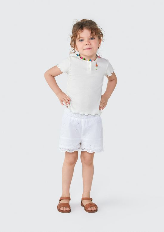 Foto do produto: Blusa Infantil Menina Toddler Com Fru frus - Off white