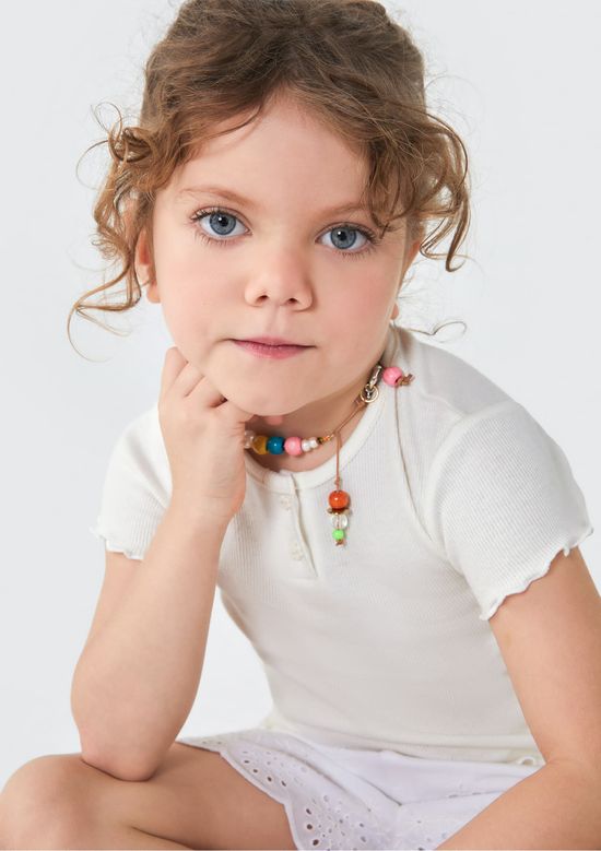 Foto do produto: Blusa Infantil Menina Toddler Com Fru frus - Off white