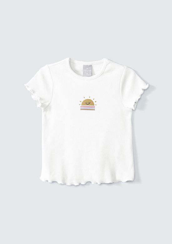 Foto do produto: Blusa Infantil Menina Toddler Com Bordado - Off white