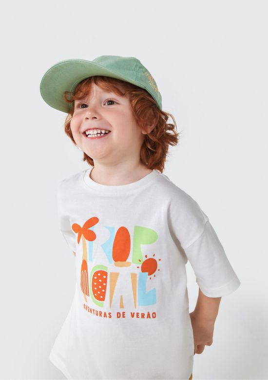 Foto do produto: Camiseta Infantil Menino Toddler Estampada - Off white