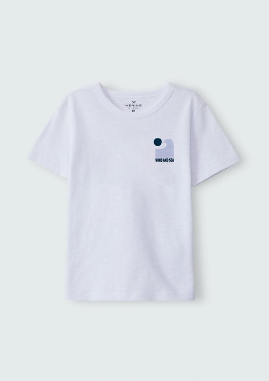 Foto do produto: Camiseta Infantil Menino Estampada Flamê - Branco