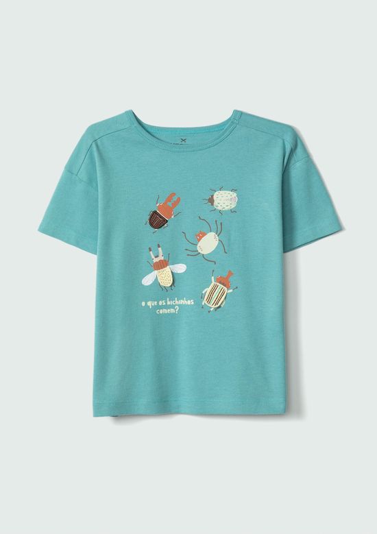 Foto do produto: Camiseta Infantil Menino Toddler Com Estampa Interativa - Azul