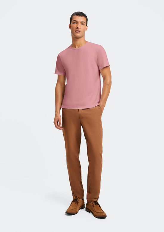 Foto do produto: Camiseta Básica Masculina Manga Curta Slim - Rosa