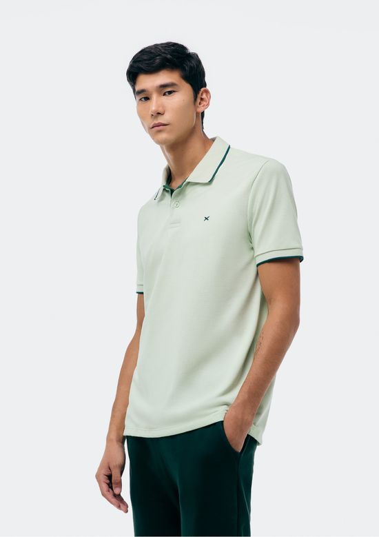 Foto do produto: Camisa Polo Básica Masculina Em Piquet Com Bordado - Verde