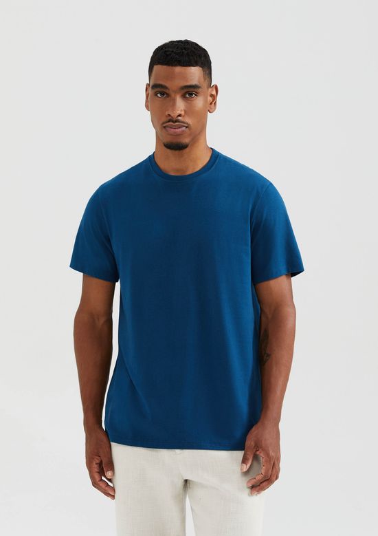 Foto do produto: Camiseta Básica Masculina Comfort Super Cotton - Azul