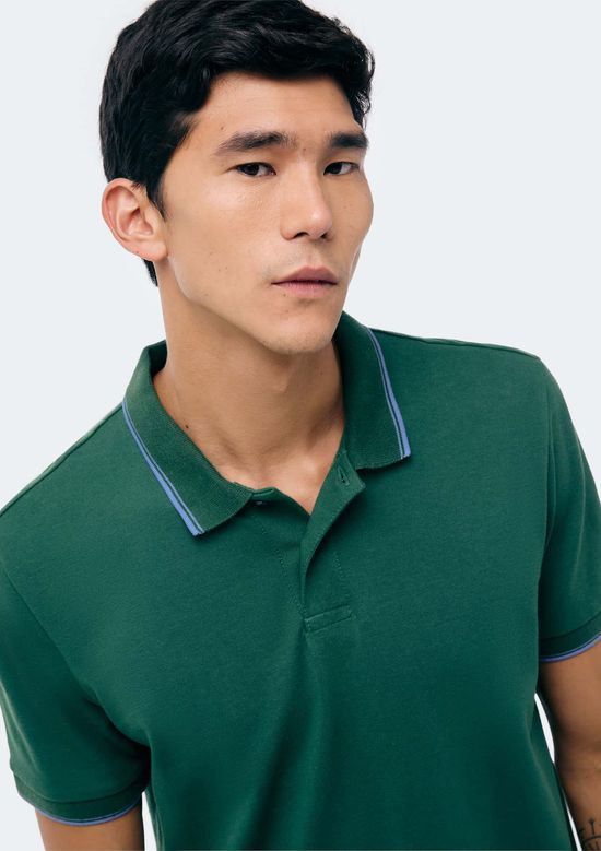 Foto do produto: Camisa Polo Básica Masculina Manga Curta Em Piquet - Verde