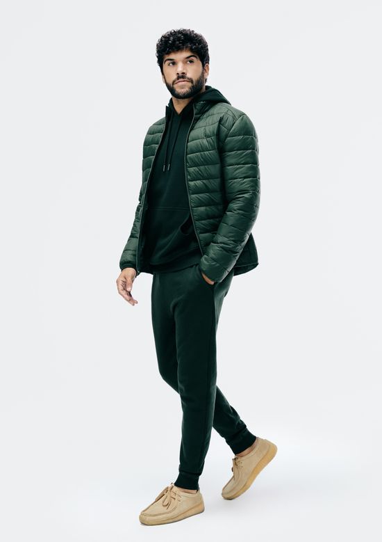 Foto do produto: Calça Básica Masculina Jogger Em Moletom Peluciado - Verde