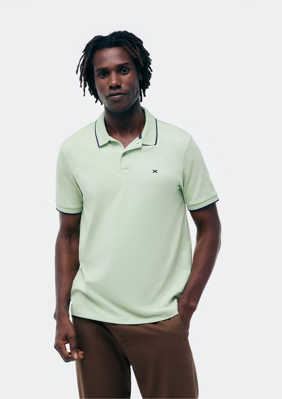 Foto do produto: Camisa Polo Básica Masculina Super Cotton Com Bordado - Verde