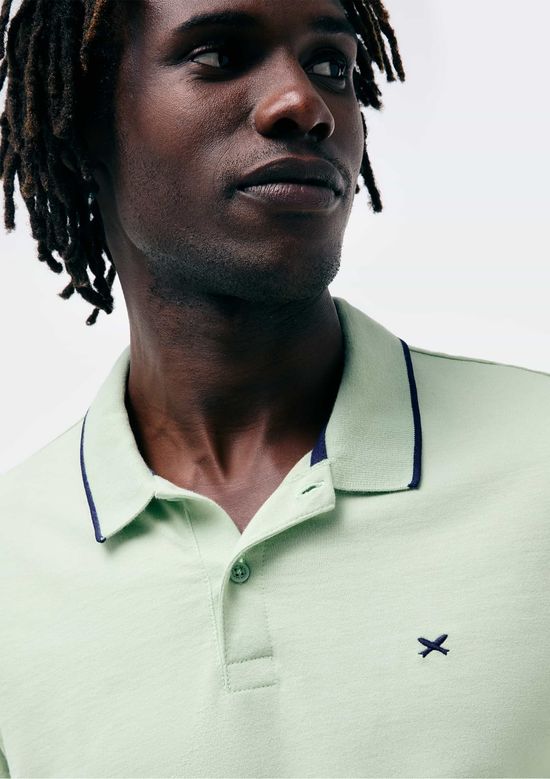 Foto do produto: Camisa Polo Básica Masculina Super Cotton Com Bordado - Verde