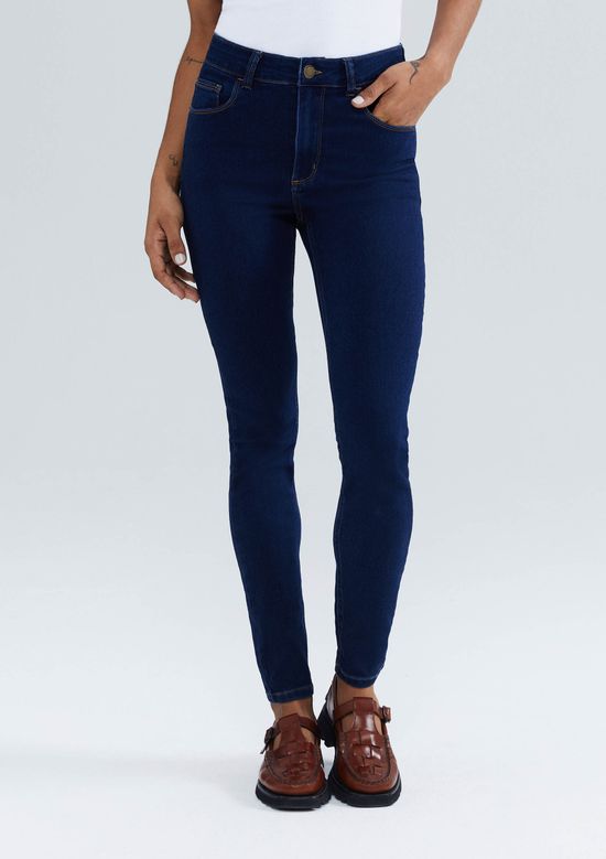 Foto do produto: Calça Jeans Feminina Skinny Cintura Média Soft Touch - Azul