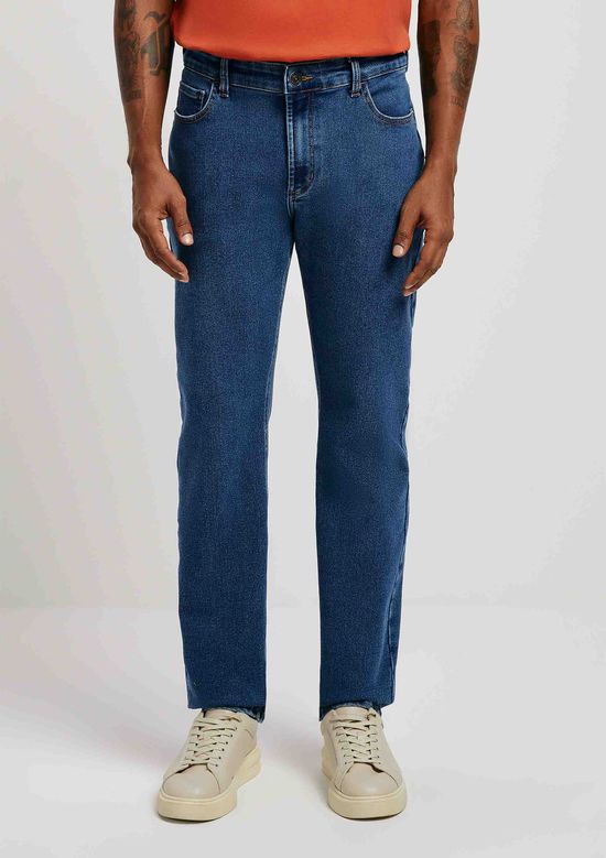 Foto do produto: Calça Masculina Slim Em Jeans Moletom - Azul