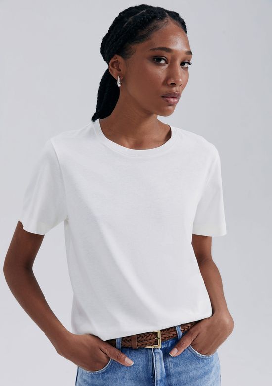 Foto do produto: Blusa Feminina Manga Curta - Off white