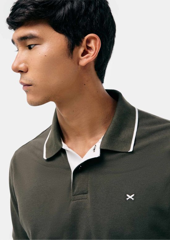 Foto do produto: Camisa Polo Básica Masculina Em Piquet Com Bordado - Verde