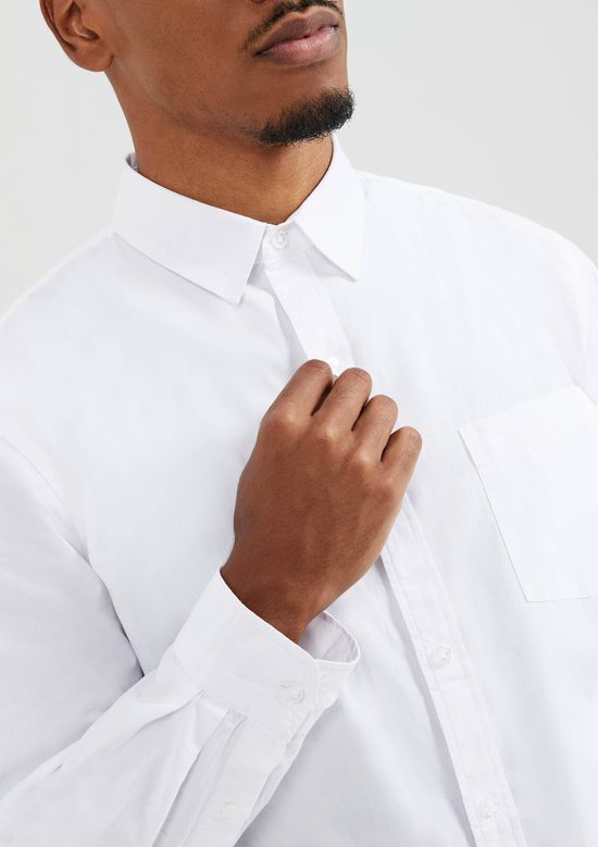 Foto do produto: Camisa Básica Masculina Manga Longa Slim - Branco