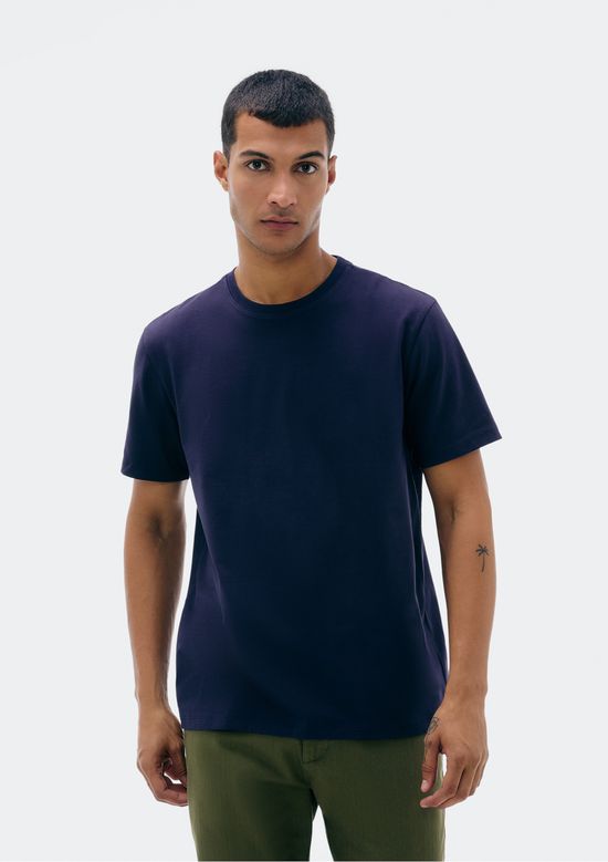 Foto do produto: Camiseta Básica Masculina Comfort Super Cotton - Azul