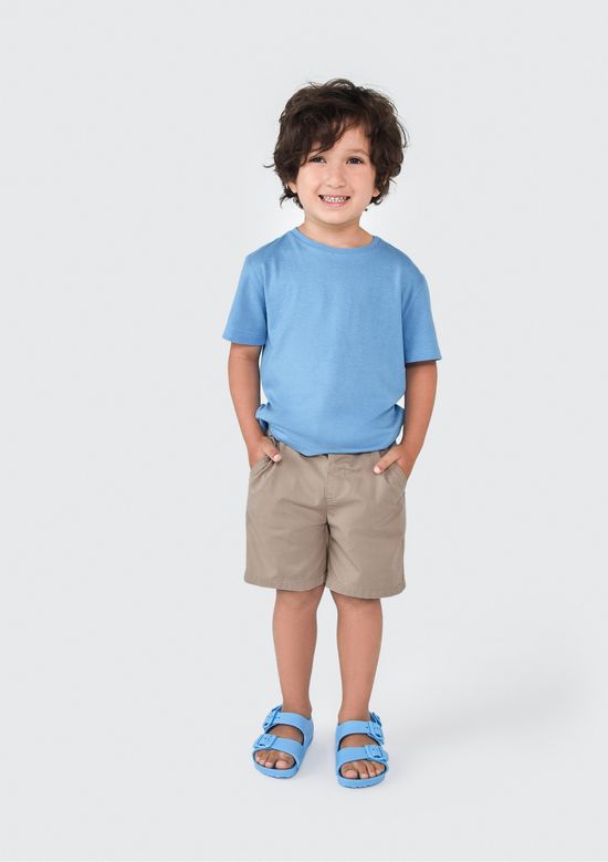 Foto do produto: Camiseta Básica Infantil Menino Toddler Manga Curta - Azul