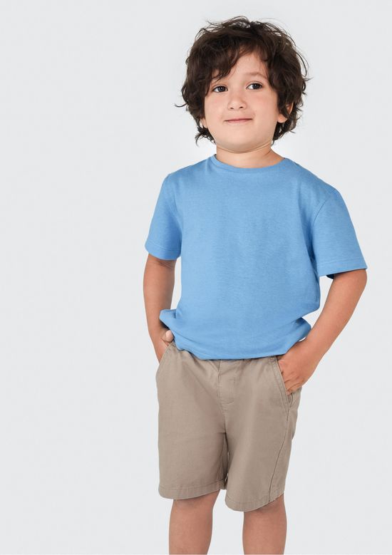 Foto do produto: Camiseta Básica Infantil Menino Toddler Manga Curta - Azul