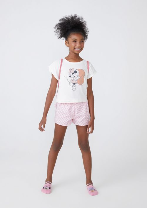 Pijama Infantil Menina Estampado Minnie - Rosa