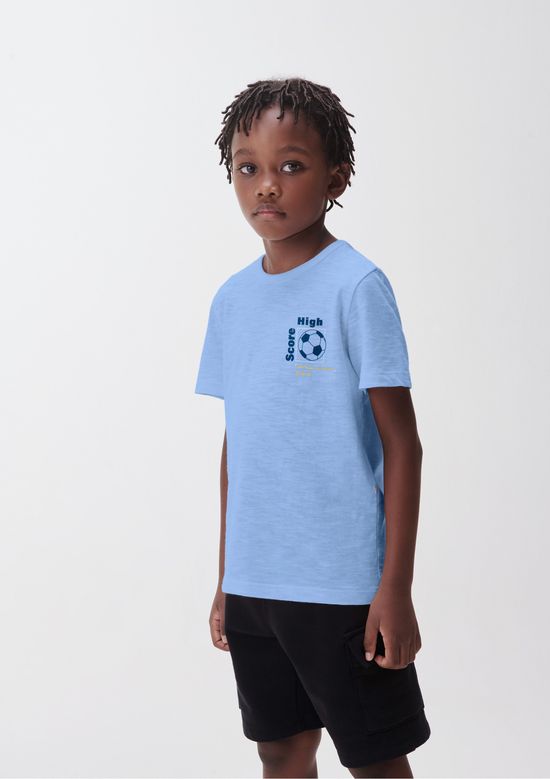 Foto do produto: Camiseta Infantil Menino Estampada Flamê - Azul