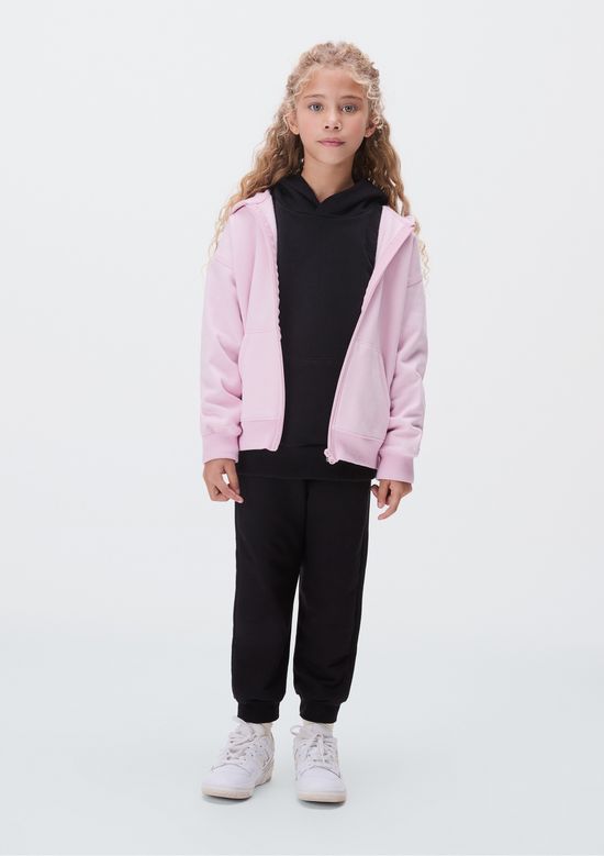 Foto do produto: Jaqueta Básica Infantil Unissex Com Capuz - Rosa