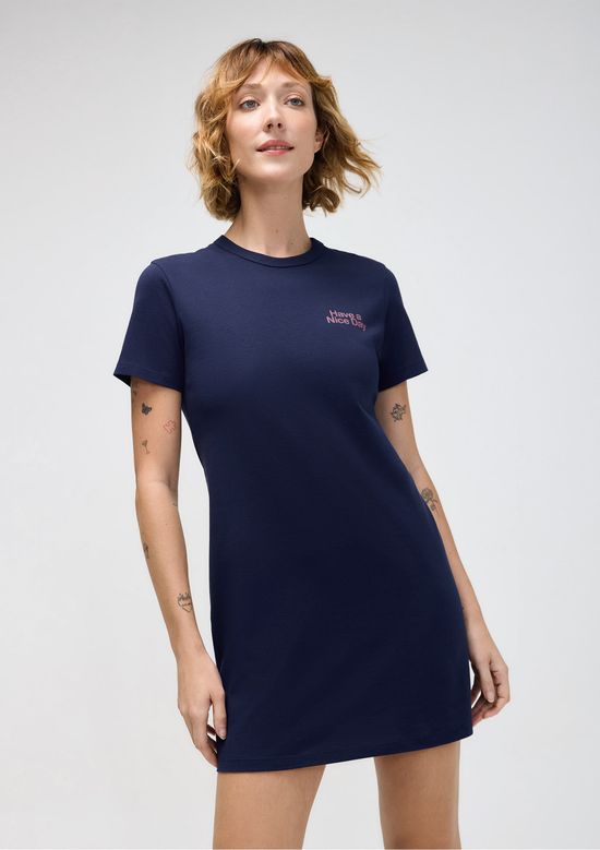 Foto do produto: Camisola Estampada Em Malha De Algodão - Azul