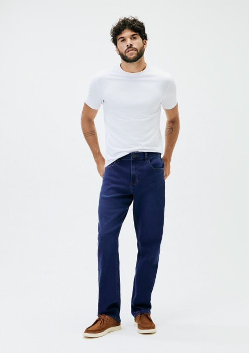 Foto do produto: Calça Jeans Masculina Reta Soft Touch - Azul