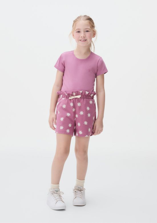 Foto do produto: Shorts Básico Infantil Menina Clochard Estampado - Rosa