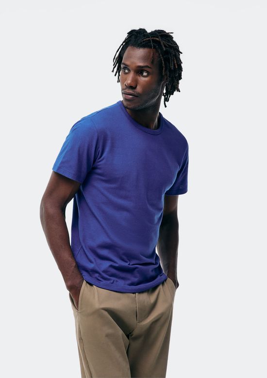 Foto do produto: Camiseta Básica Masculina Manga Curta Slim - Azul