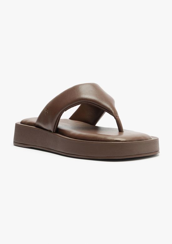 Foto do produto: Sandália Solar Flatform Feminina Tira Acolchoada - Marrom