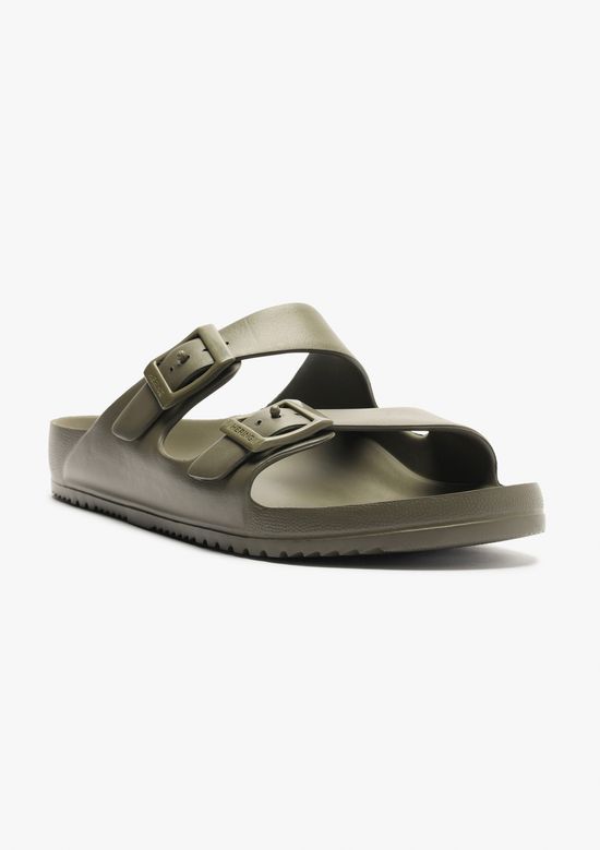 Foto do produto: Sandália Papete Masculina Tiras Fivelas - Verde
