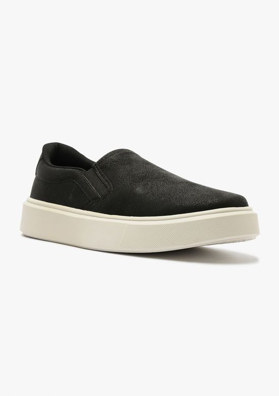 Foto do produto: Tênis Masculino Slip On Couro - Preto