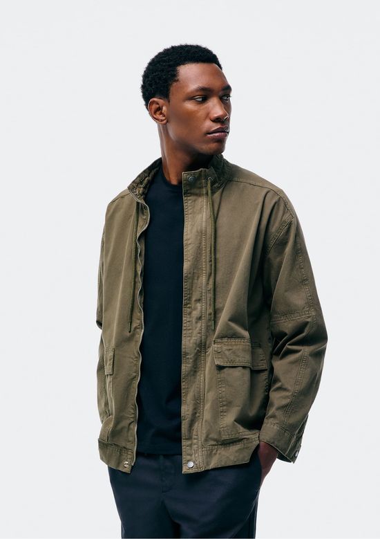 Foto do produto: Jaqueta Masculina Em Sarja Empapelada - Verde