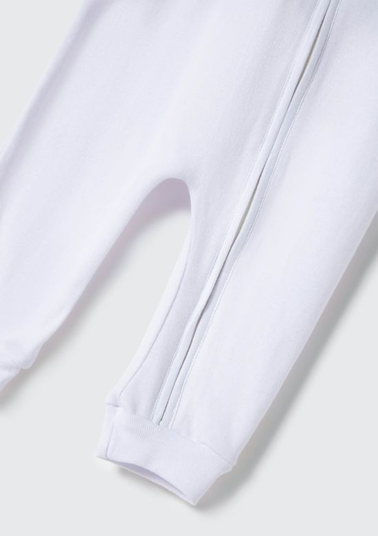 Foto do produto: Macacão Bebê Unissex Longo Com Zíper Em Ribana - Branco