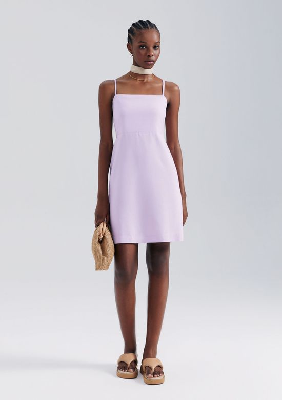 Foto do produto: Vestido Curto Em Viscolinho - Lilás