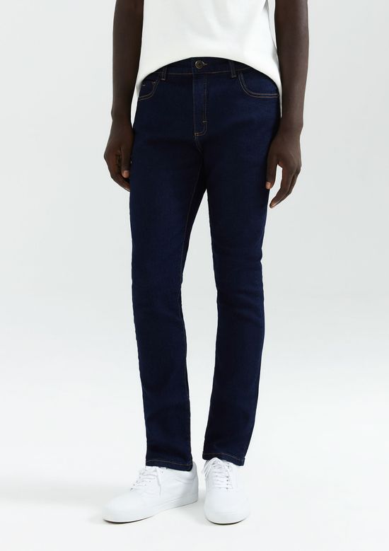 Foto do produto: Calça Jeans Básica Masculina Skinny Com Elastano - Azul