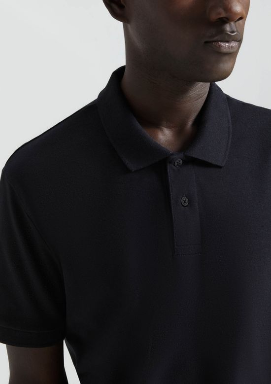 Foto do produto: Camisa Polo Básica Masculina Manga Curta Em Piquet - Preto