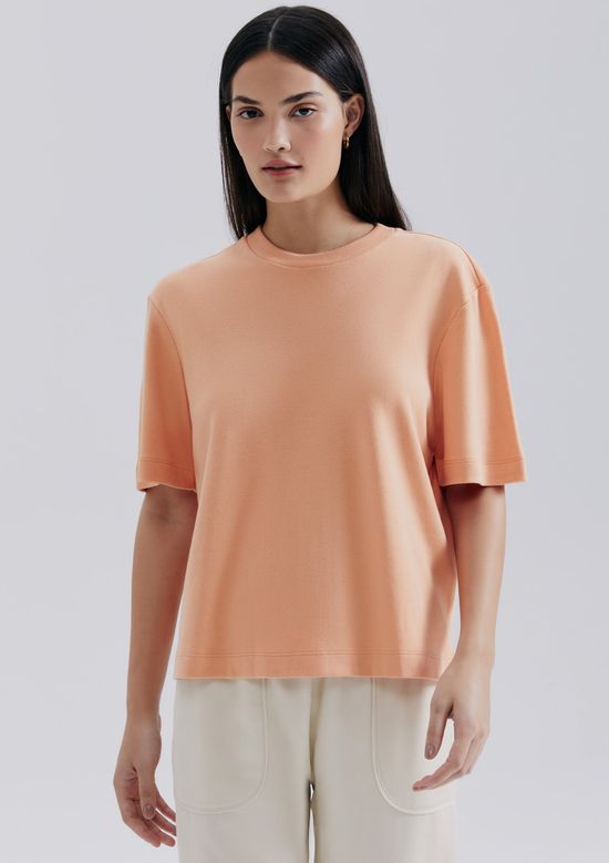 Foto do produto: Camiseta Básica Feminina Manga Curta Mid - Laranja