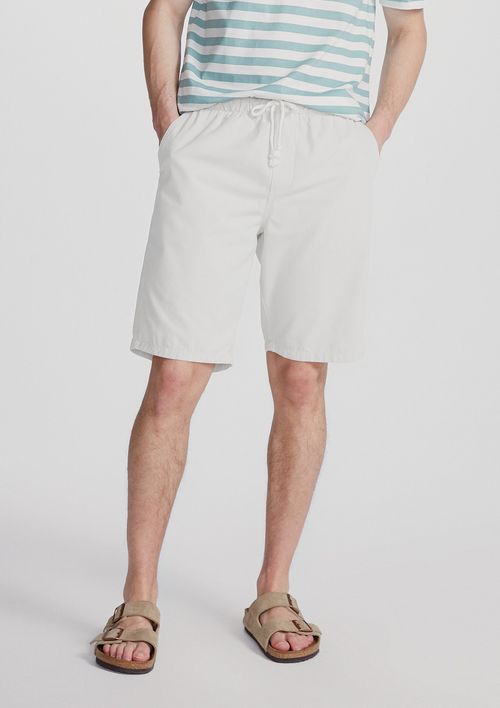 Shorts Masculino Em Sarja De Algodão - Off White