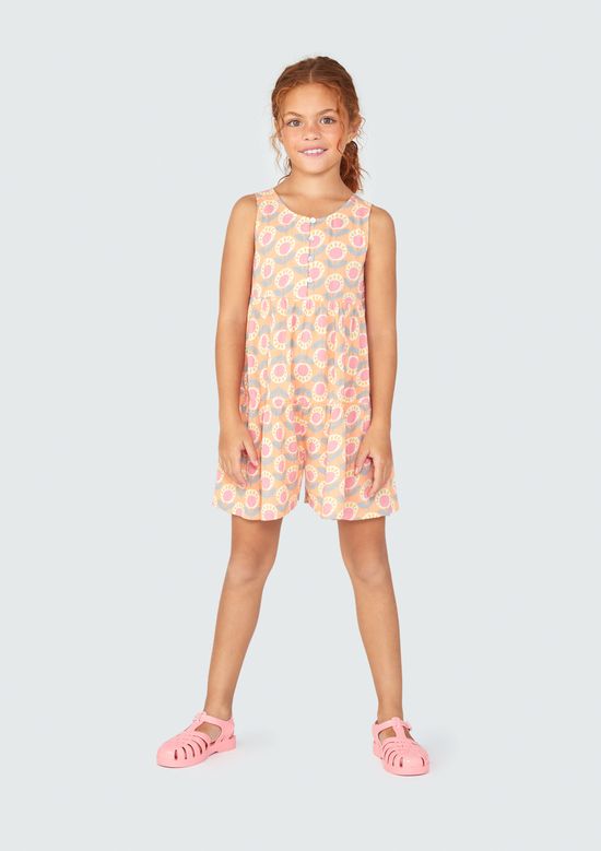 Foto do produto: Macaquinho Regata Infantil Menina Em Viscose - Rosa