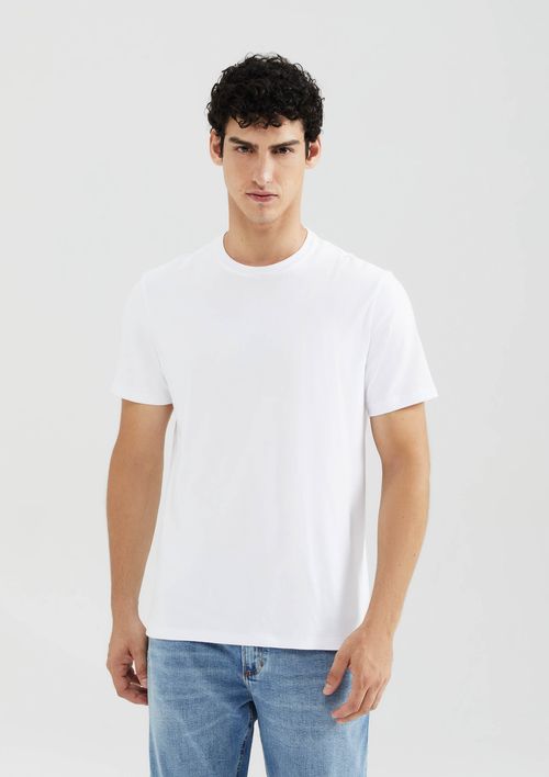 Camiseta Básica Masculina Comfort Super Cotton - Branco