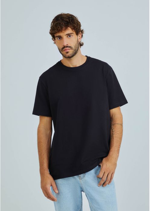 Camiseta Básica Masculina Super Cotton - Preto