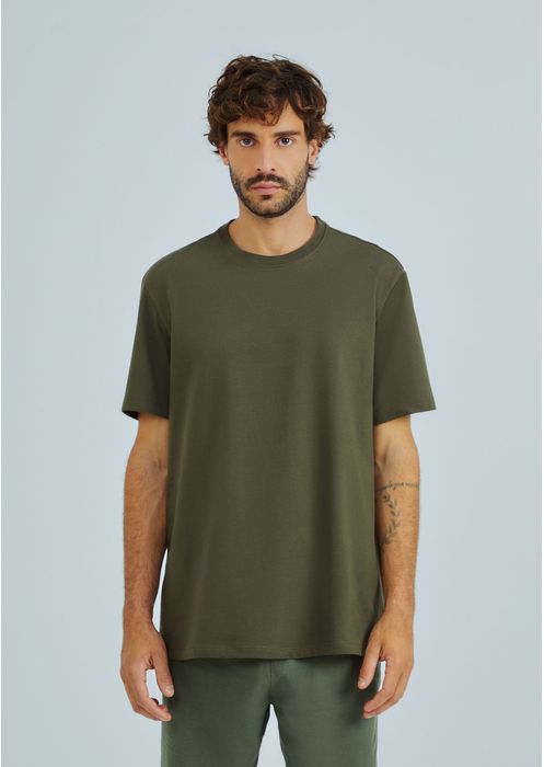 Camiseta Básica Masculina Super Cotton - Verde Militar