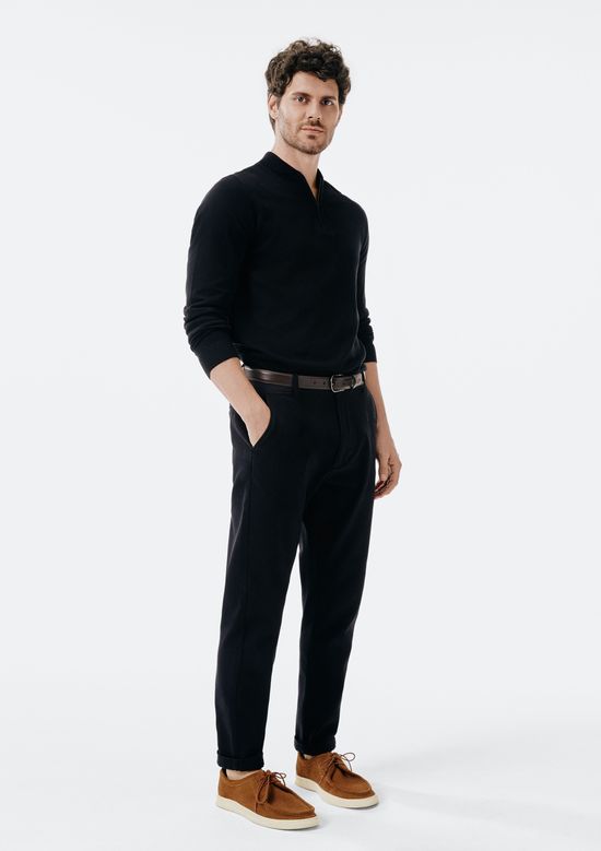 Foto do produto: Calça Em Sarja Masculina Taper Chino - Preto