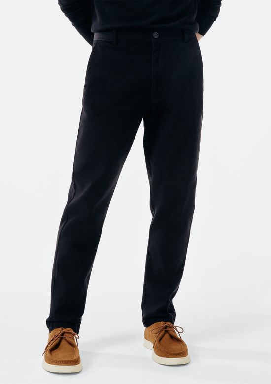 Foto do produto: Calça Em Sarja Masculina Taper Chino - Preto