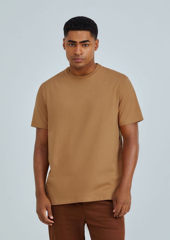 Foto do produto: Camiseta Básica Masculina Comfort Super Cotton - Marrom