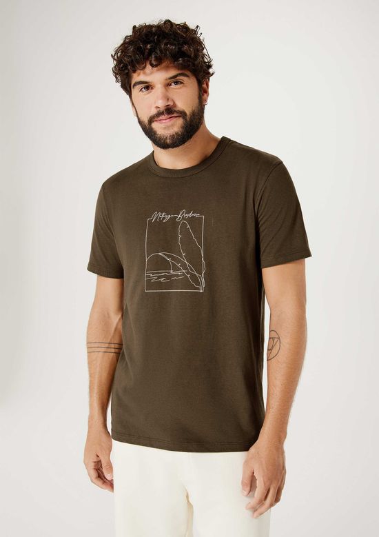 Foto do produto: Camiseta Masculina Estampada Manga Curta - Verde