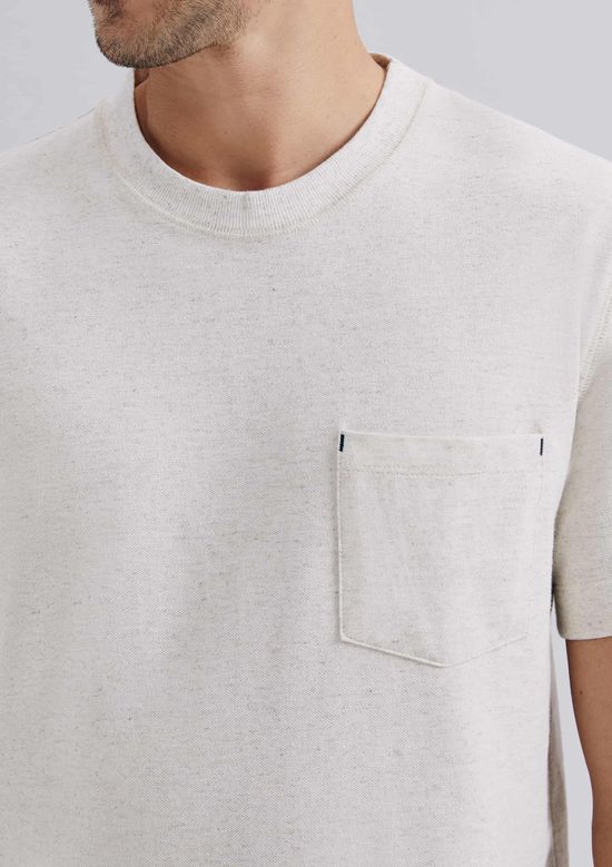 Foto do produto: Camiseta Básica Masculina Manga Curta Texturizada Brisa - Bege