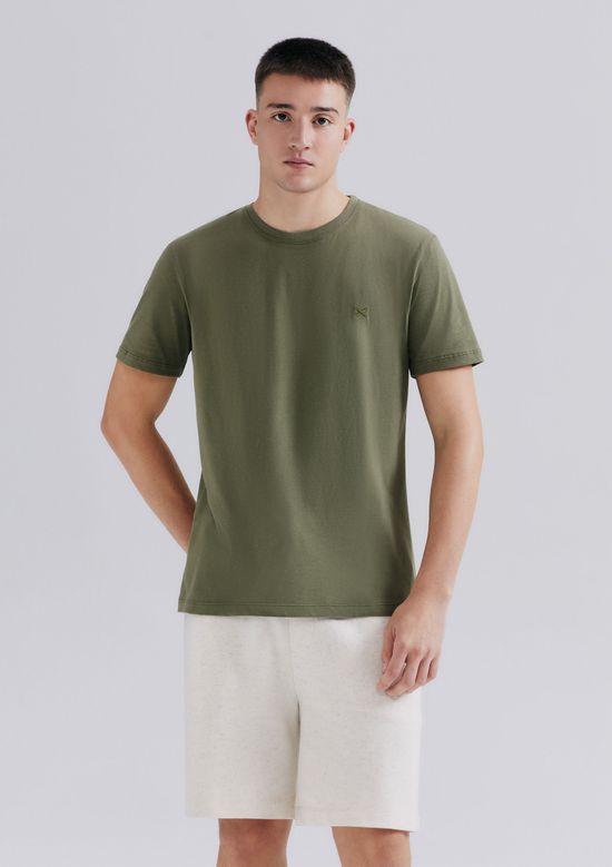 Foto do produto: Camiseta Básica Masculina World Com Bordado - Verde